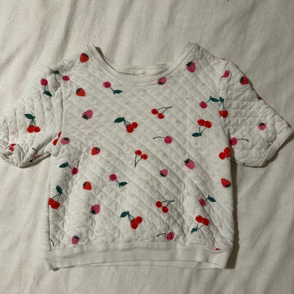 Carter's Other - Carter's White Quilted Tee with Cherry and Berry Print Sz 5T